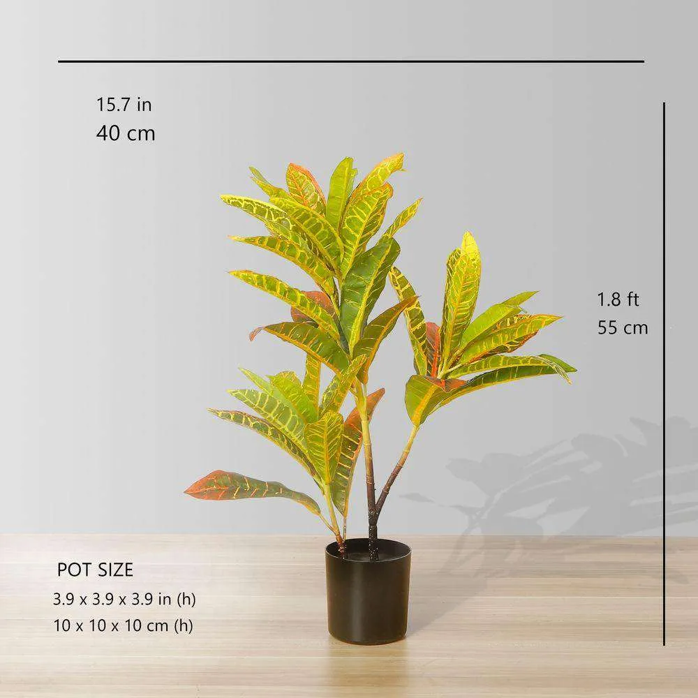 Artificial Crotons Potted Plant