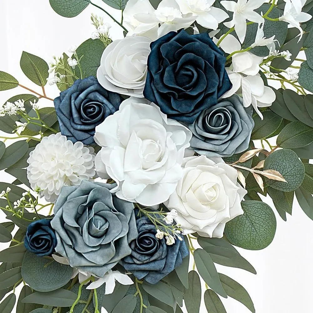Senior Sign Flower Dark Blue