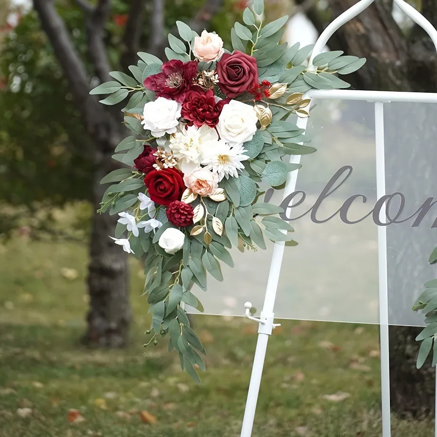 Senior Sign Flower Red & White
