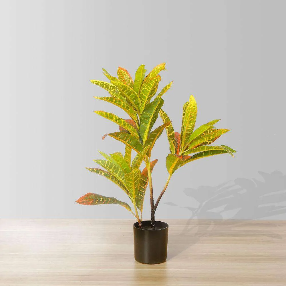 Artificial Crotons Potted Plant