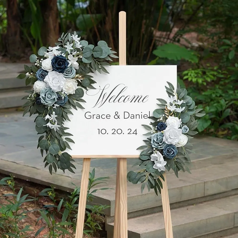 Senior Sign Flower Dark Blue