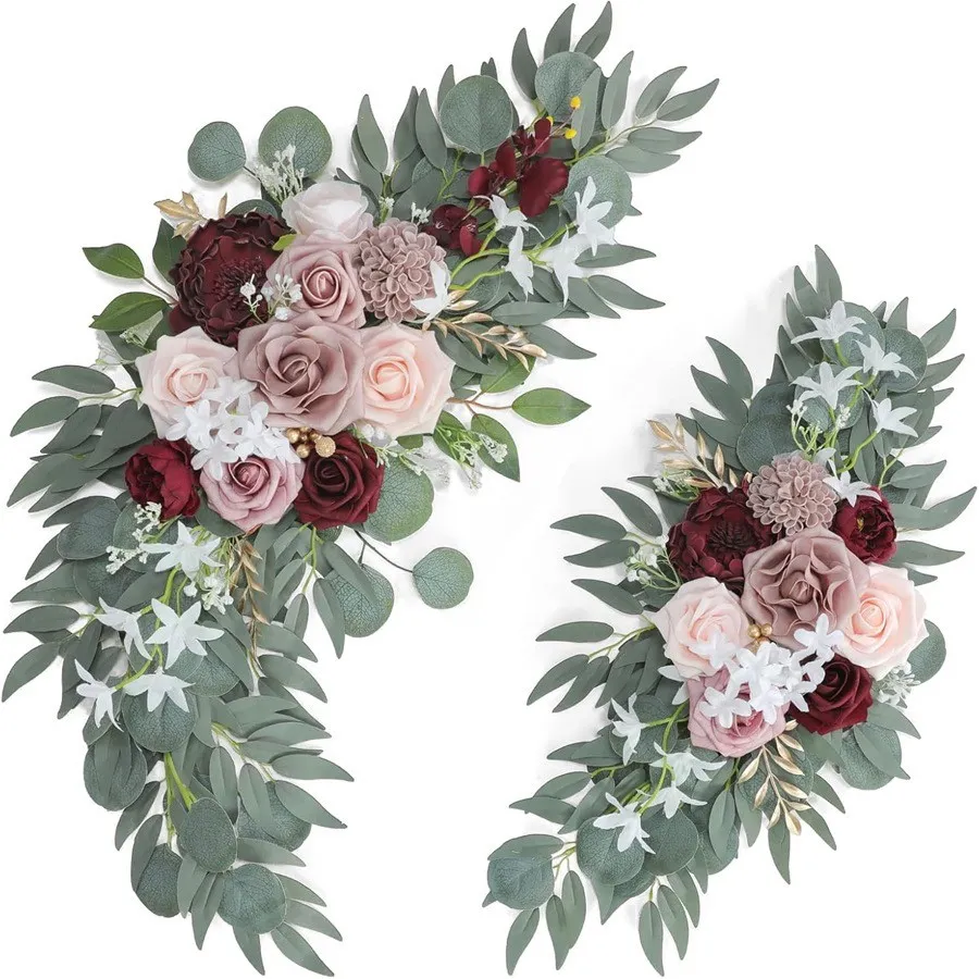 Senior Sign Flower Gray Pink & Burgundy