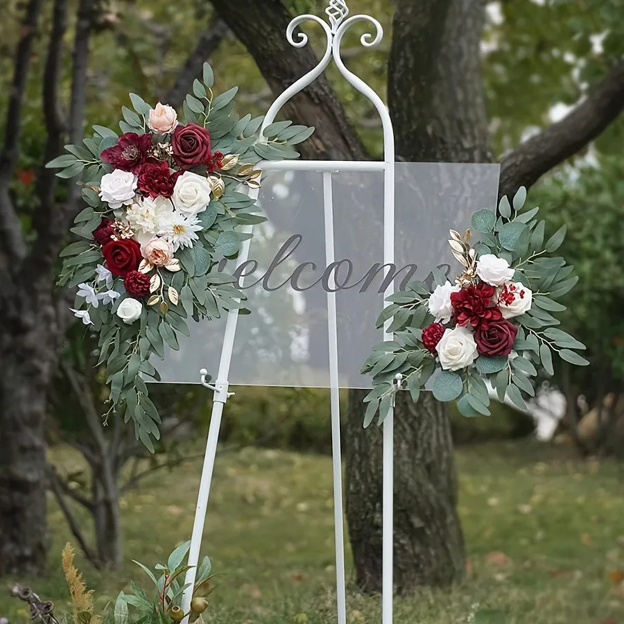 Senior Sign Flower Red & White