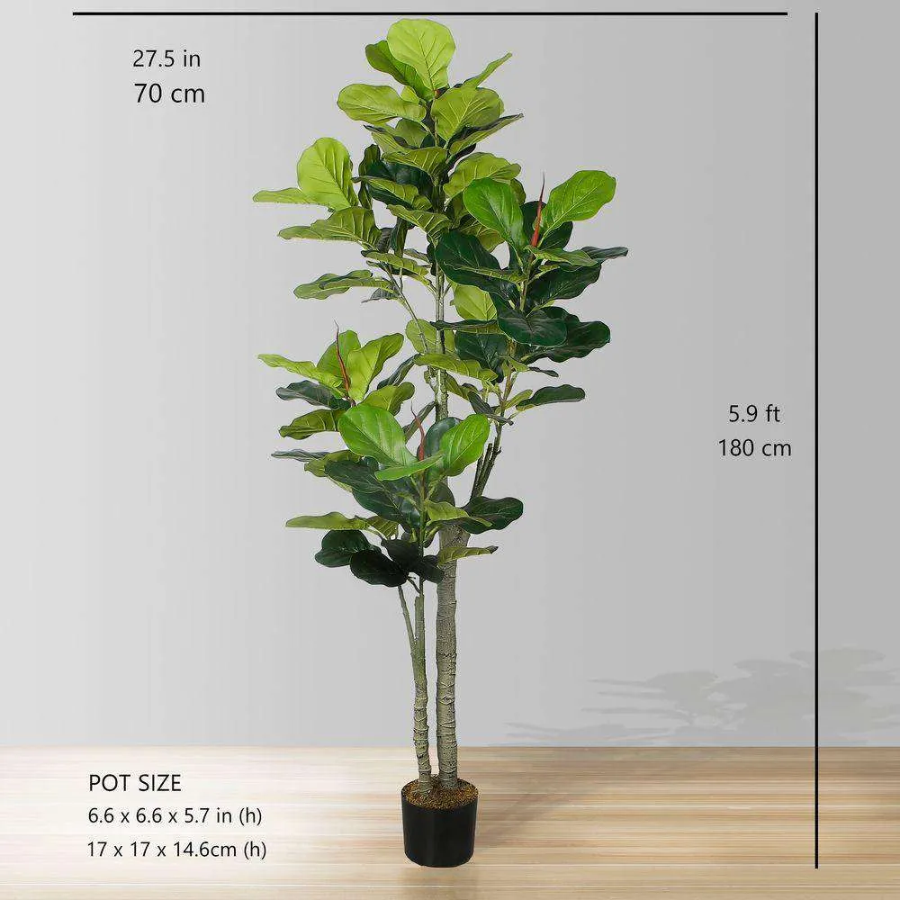 Artificial Fiddle Leaf Potted Plant