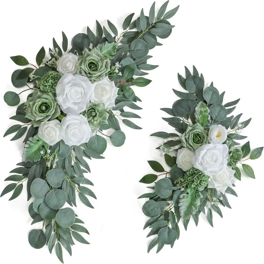 Senior Sign Flower Green & White