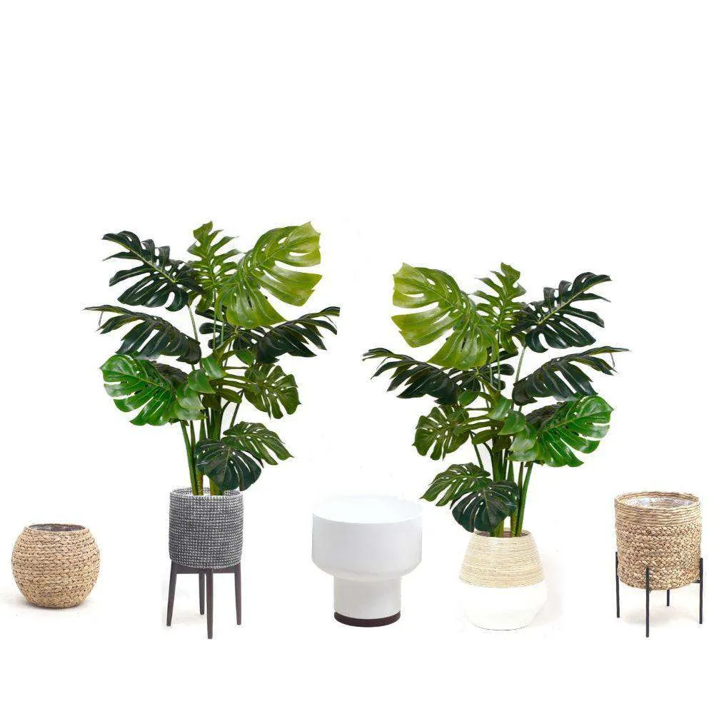 Amber Artificial Monstera Potted Plant 45