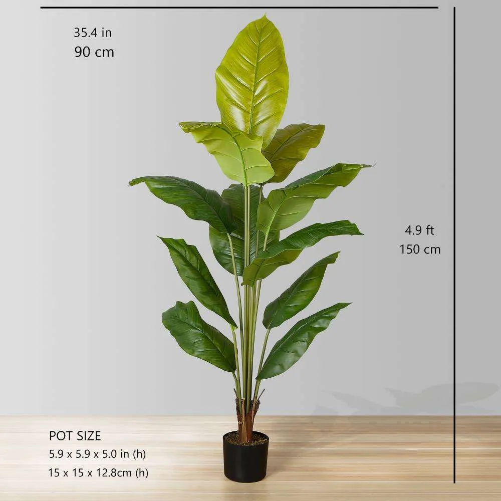 Artificial Spathiphyllum Leaf Potted Plant (Multiple Sizes)