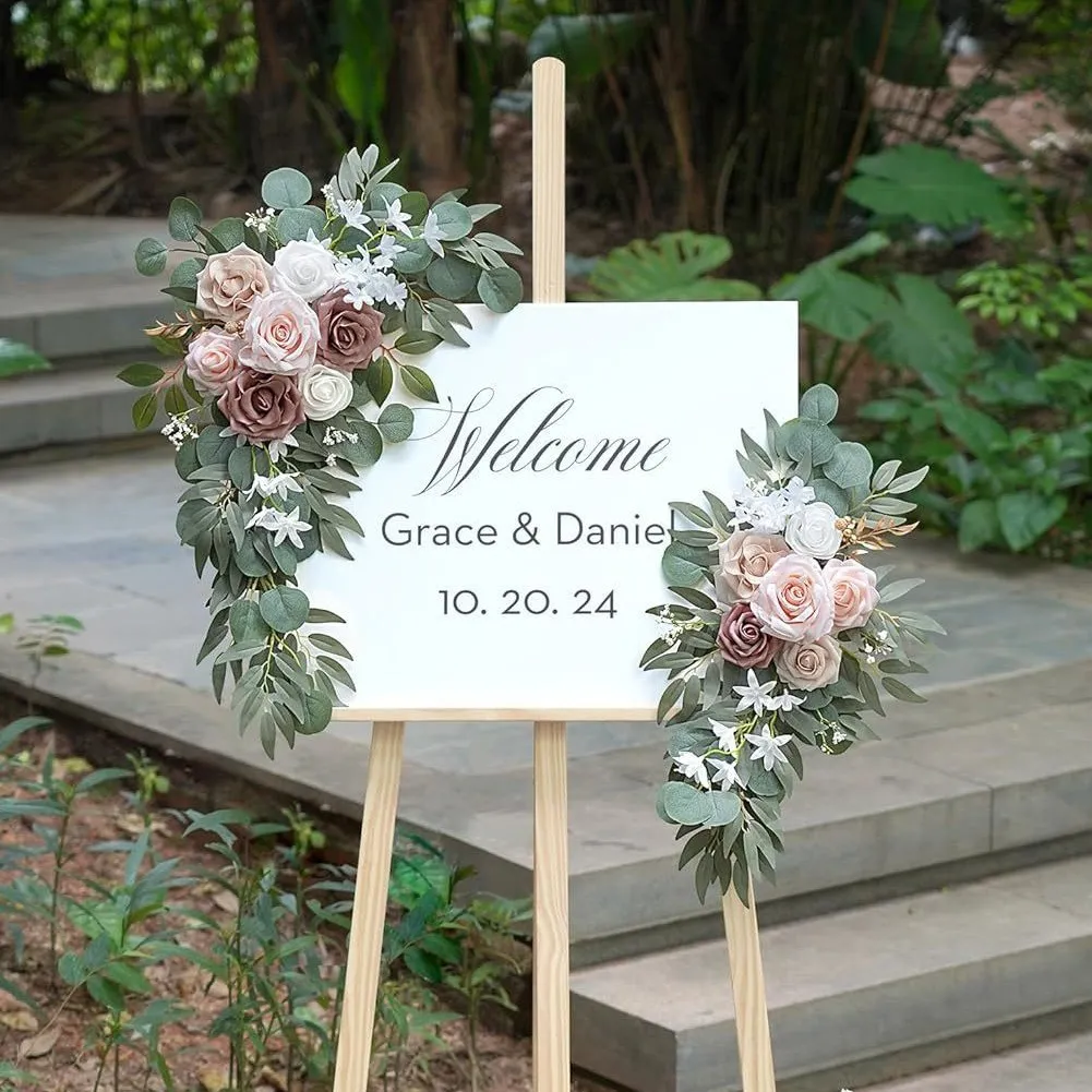 Senior Sign Flower Grey Pink