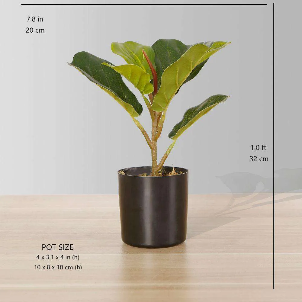Rich Artificial Fiddle Leaf Potted Plant (Multiple Size）