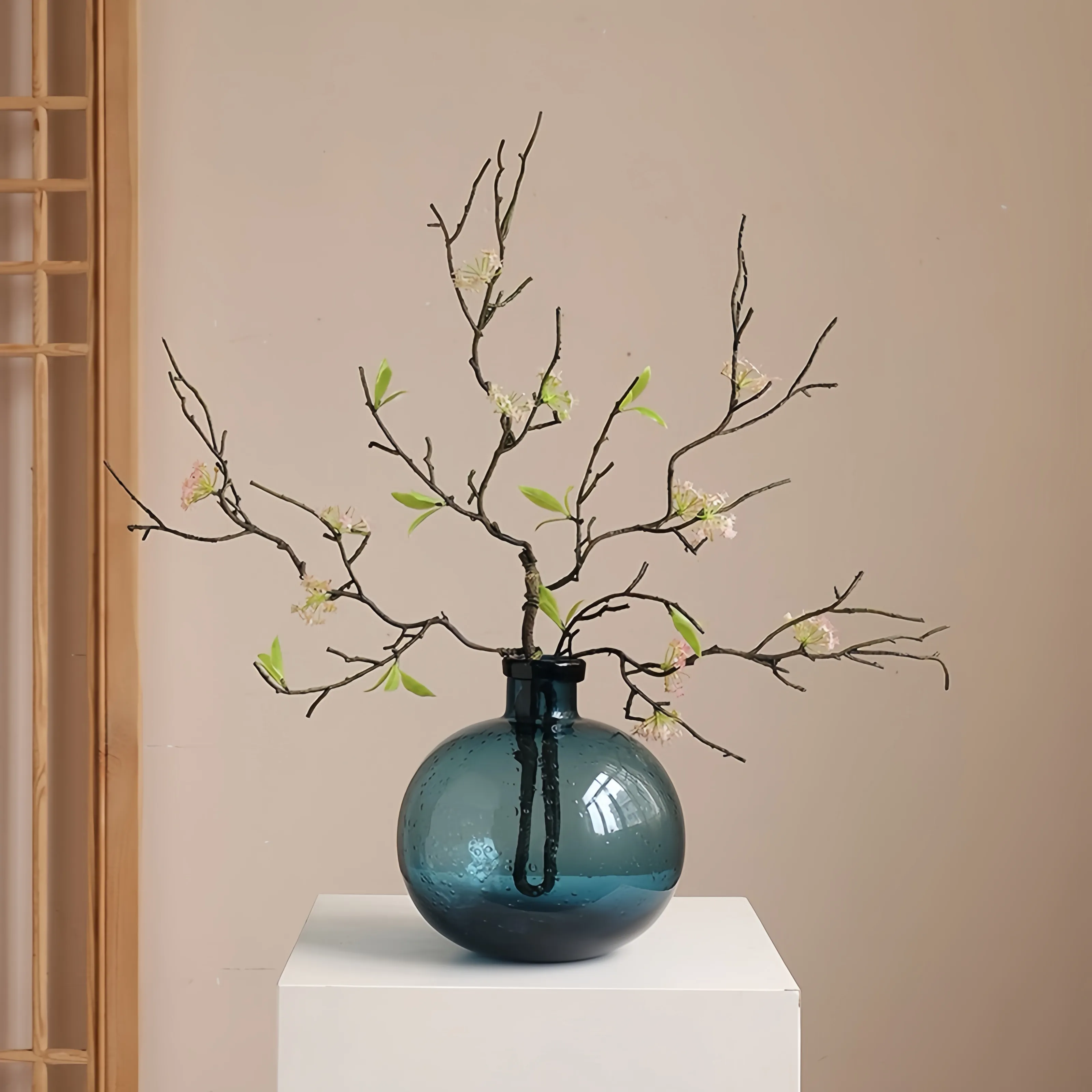 Retro Wheat Straw Pear Blossom Branch