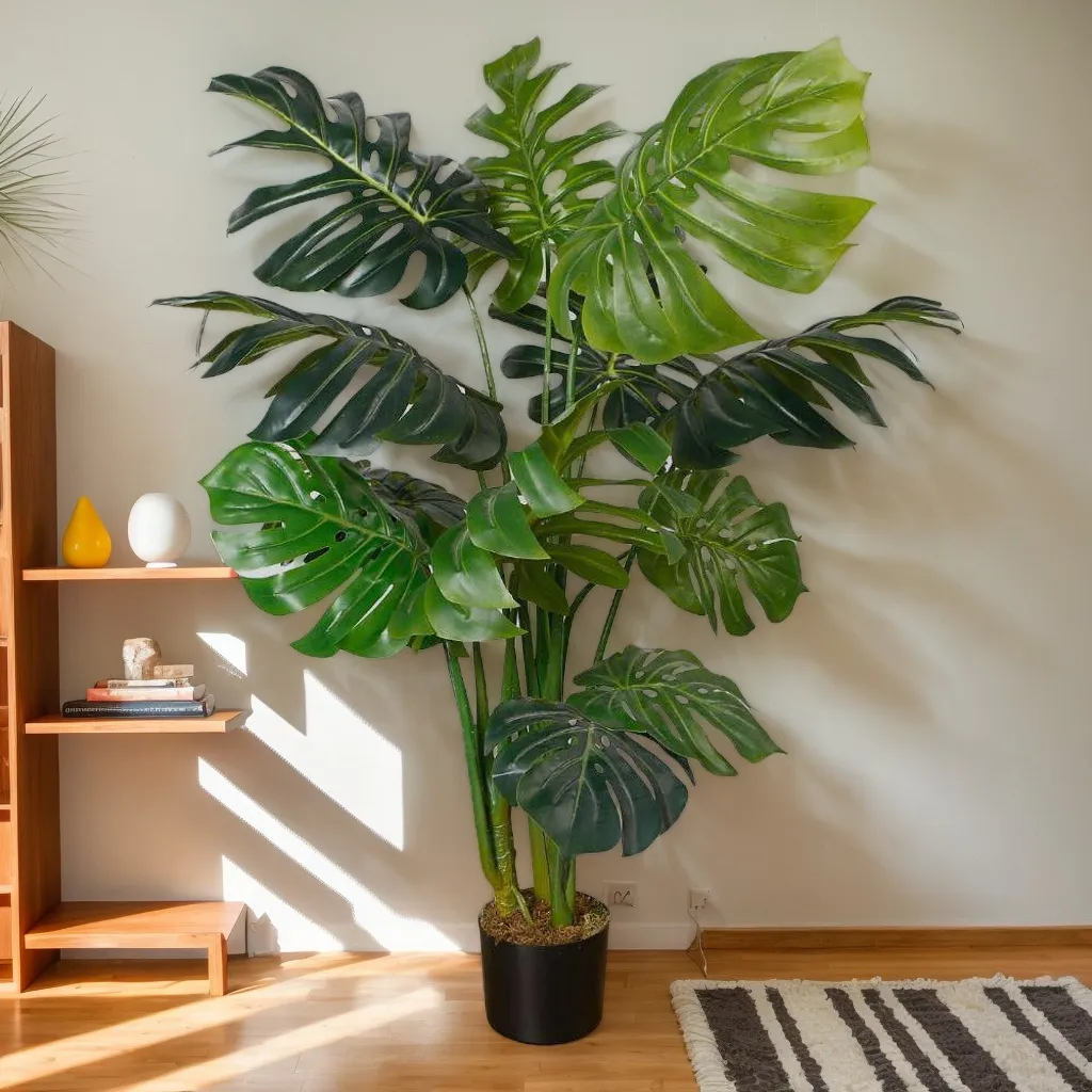 Amber Artificial Monstera Potted Plant 45