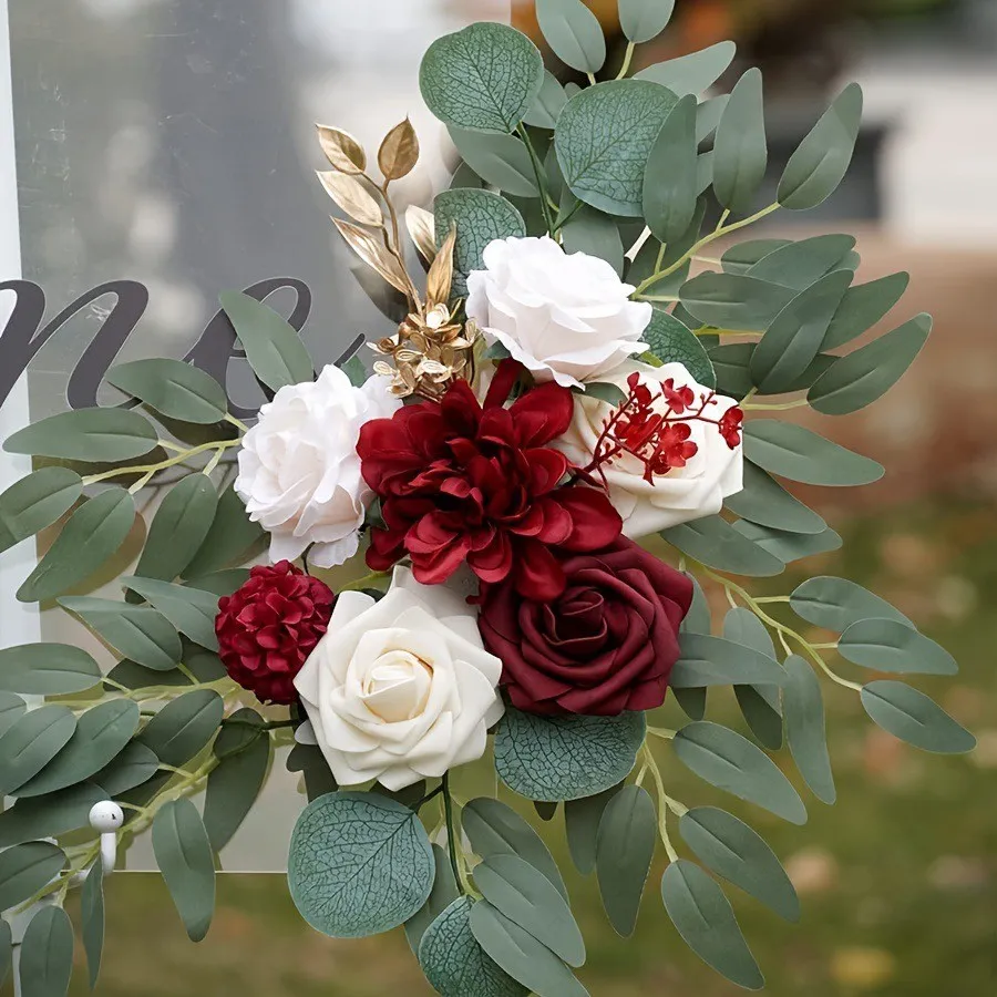 Senior Sign Flower Red & White