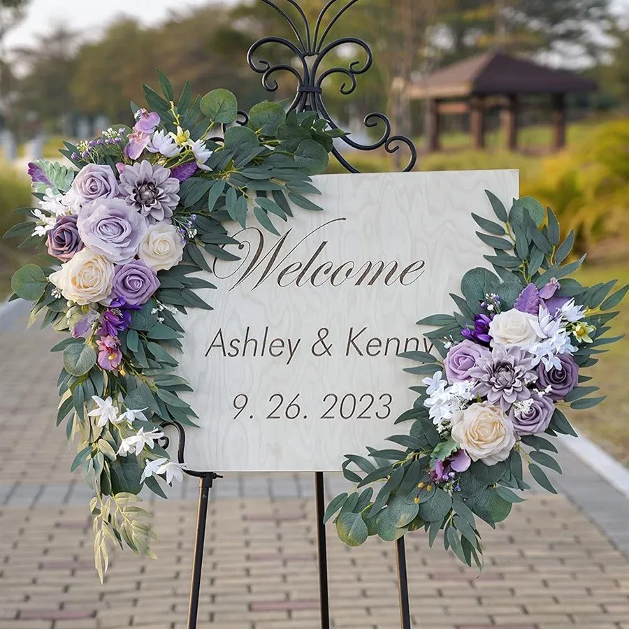 Senior Sign Flower Purple