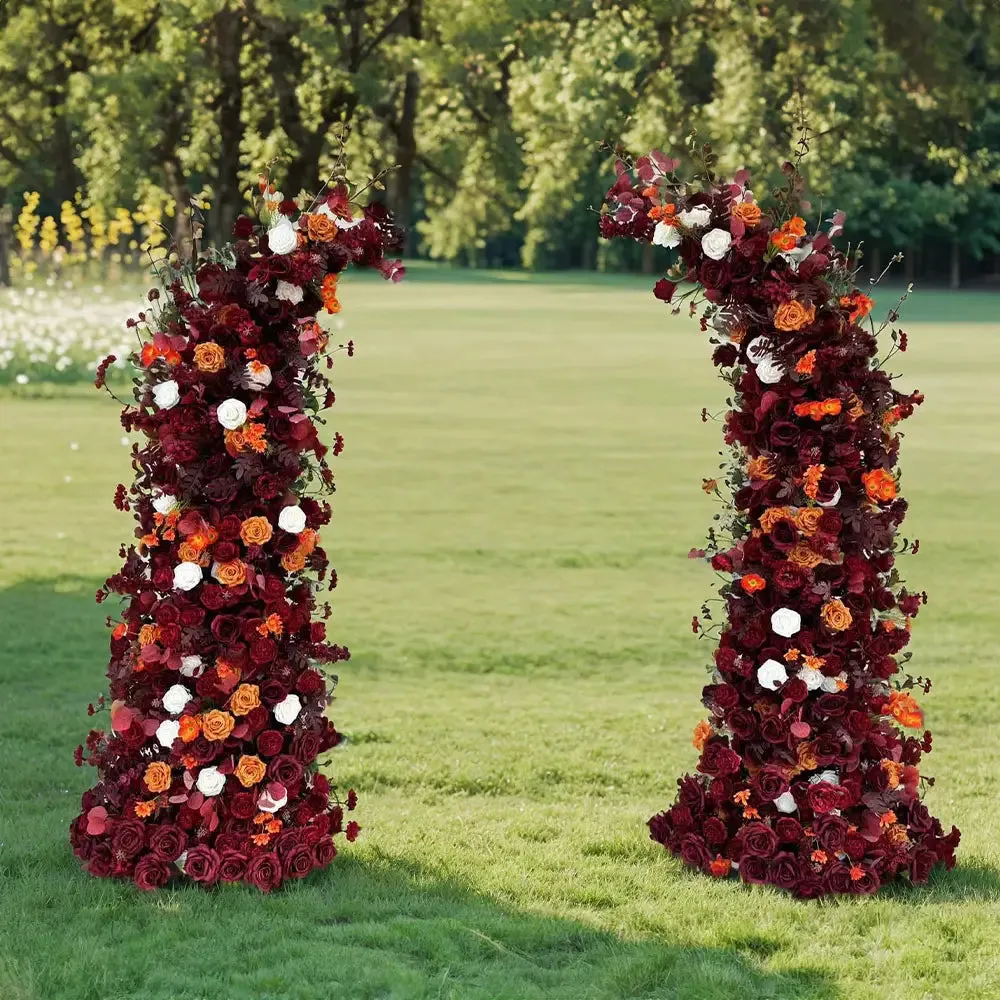 Flower Arch  Floral Pillars For Party Decor Including Frame