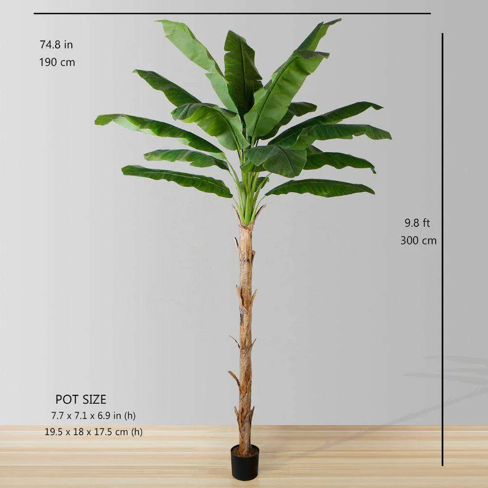 Amber Artificial Banana Tree Potted Plant