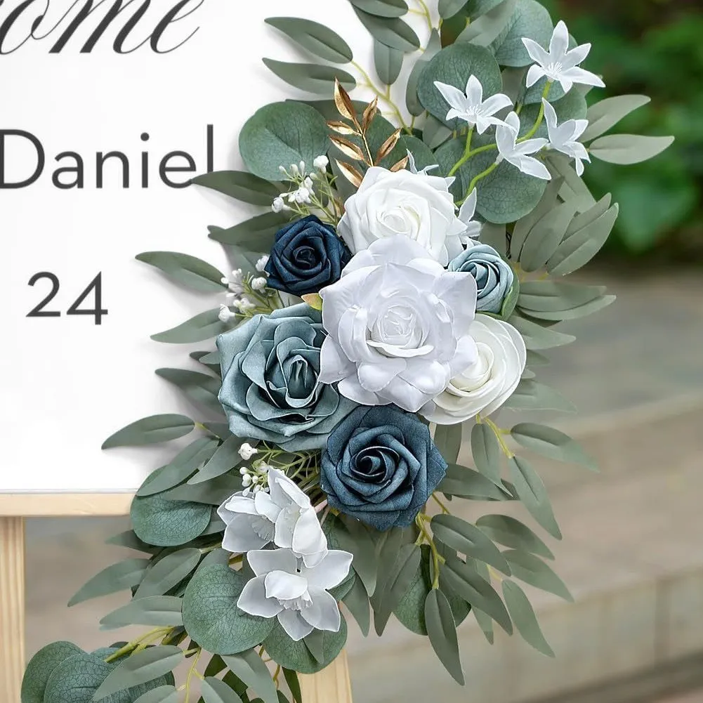 Senior Sign Flower Dark Blue